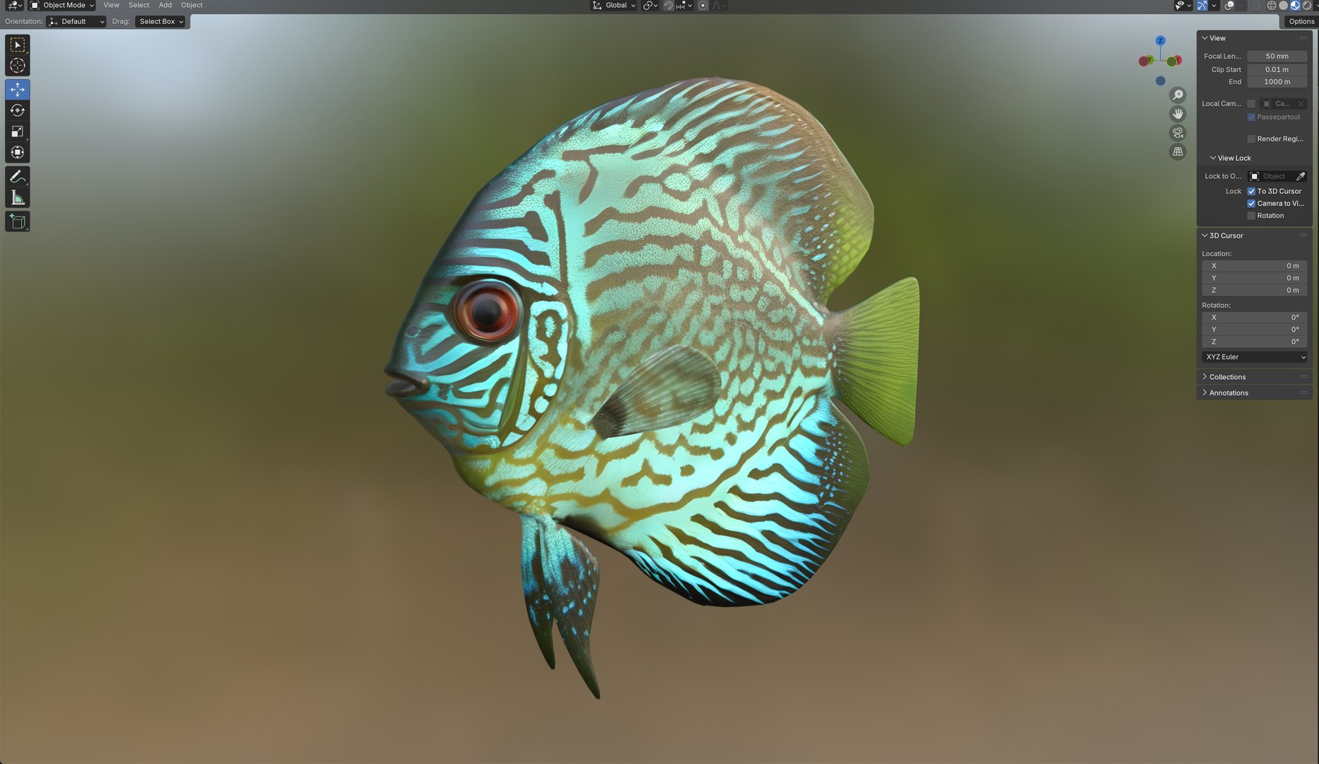 3D Cobalt Discus Fsh Model - TurboSquid 2548577