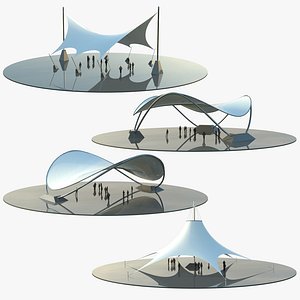 Futuristic Tensile Pavilions Bundle-03