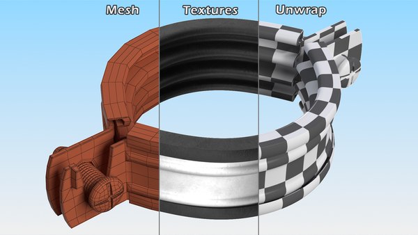 modelo 3d Abrazadera de tubo de acero inoxidable con inserto ...