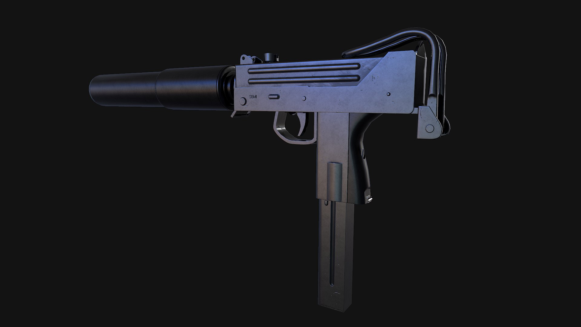 Machine Pistol Mac-10 3D - TurboSquid 1519400