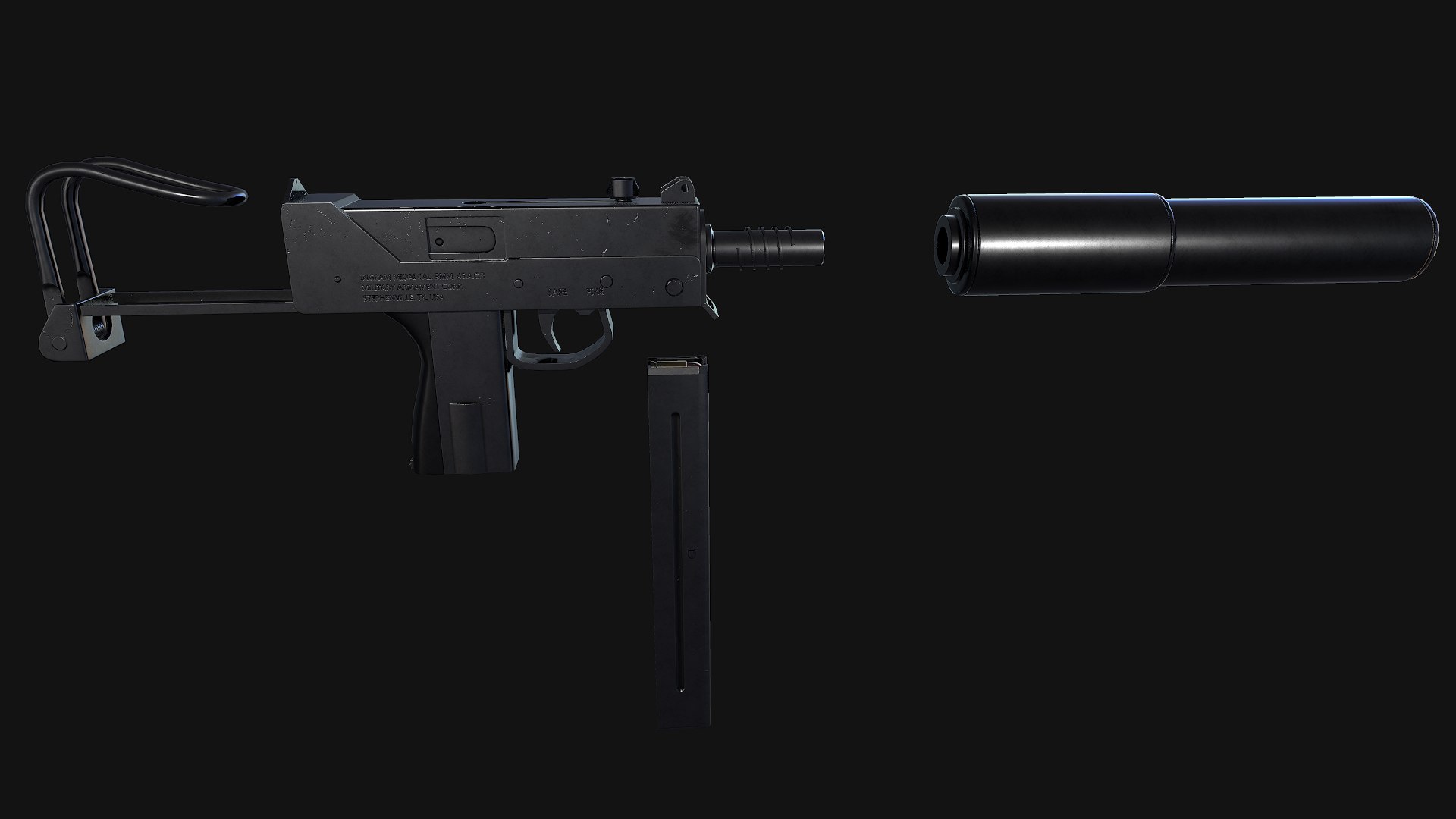 Machine Pistol Mac-10 3D - TurboSquid 1519400