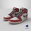 Nike Air Jordan Retro Basketball Footwear High Red 3D model