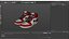 Nike Air Jordan Retro Basketball Footwear High Red 3D model