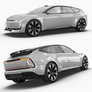 Audi E Futuristic Crossover Gray