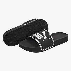 3D Puma Leadcat Slide Sandals Black model