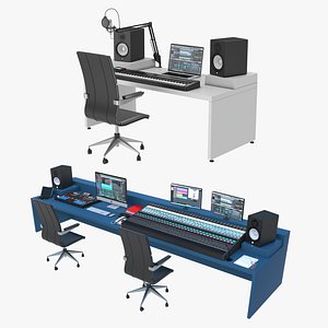 3D Music Studio Desk Collection