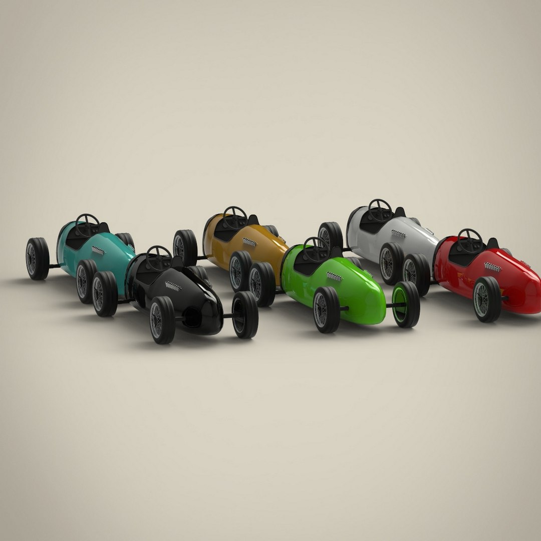 Vintage Racing Car Set 3D - TurboSquid 2130139