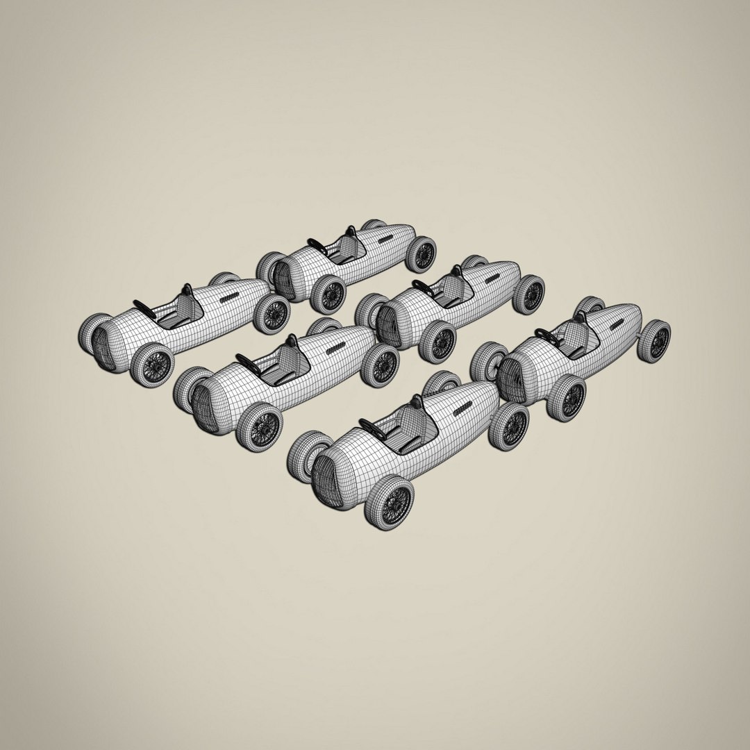 Vintage Racing Car Set 3D - TurboSquid 2130139