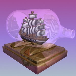 ship bottle 3d max