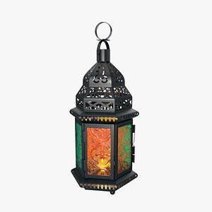 Moroccan lantern 01 3D model