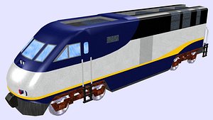 3D f59phi diesel locomotive model