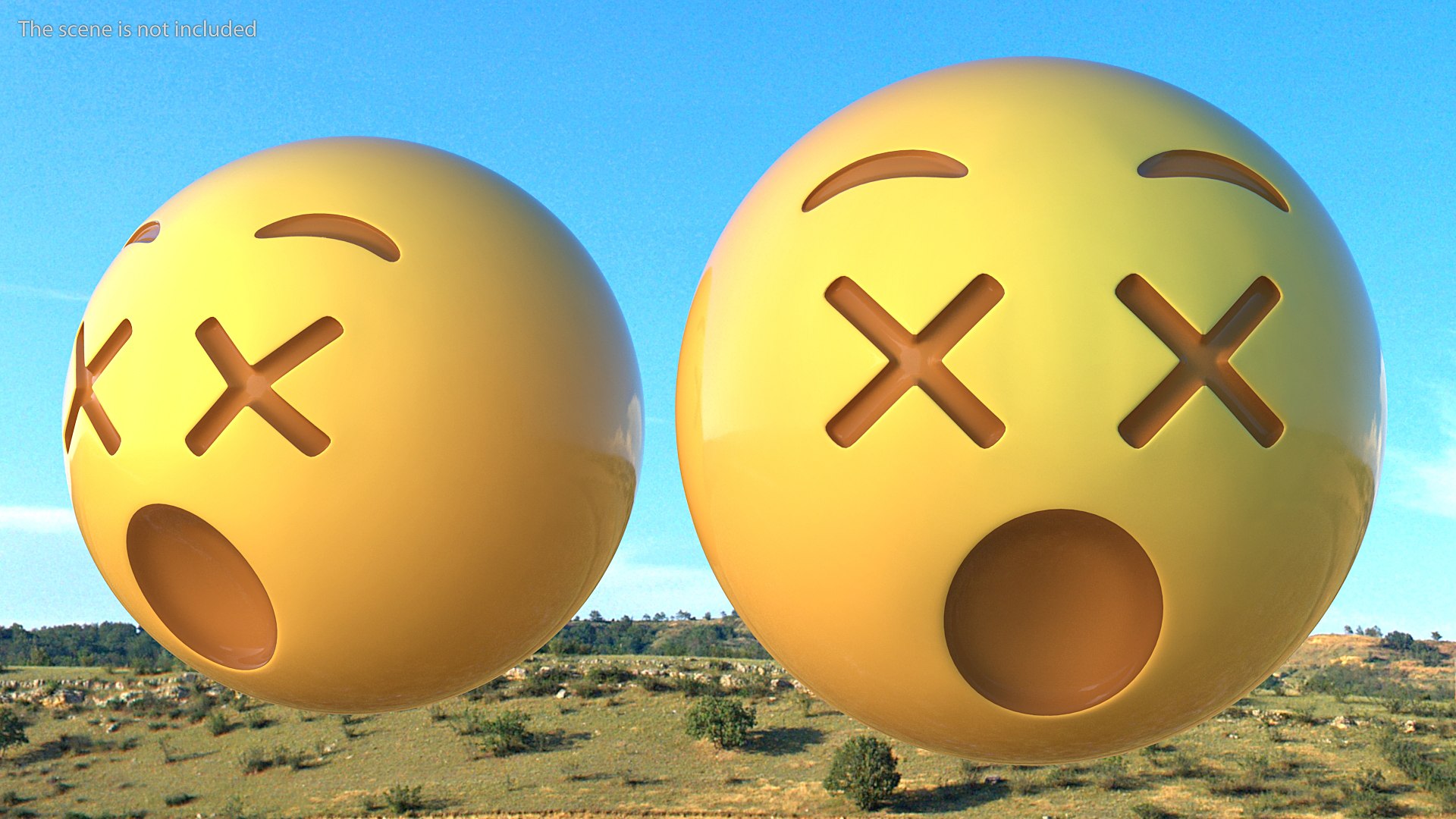 Dizzy Emoji 3D model preview