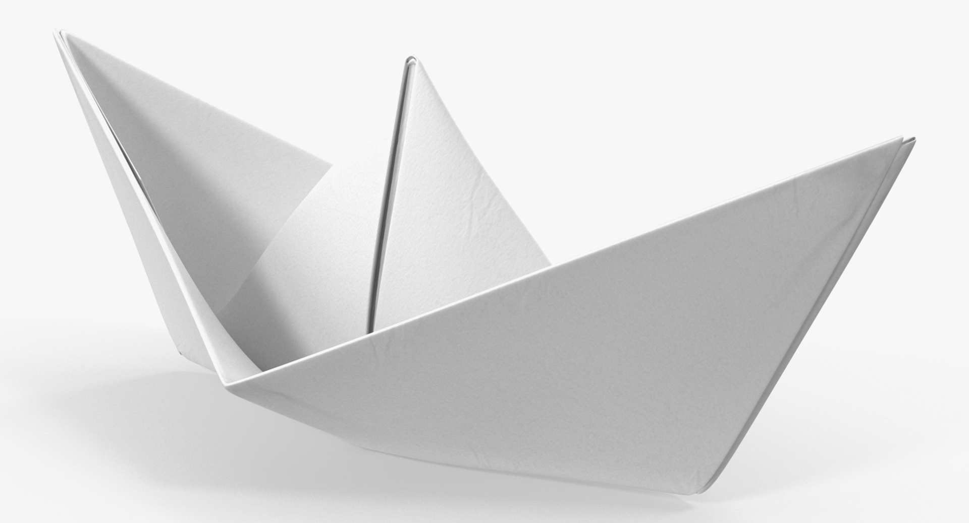 Бумажный кораблик 3д модель