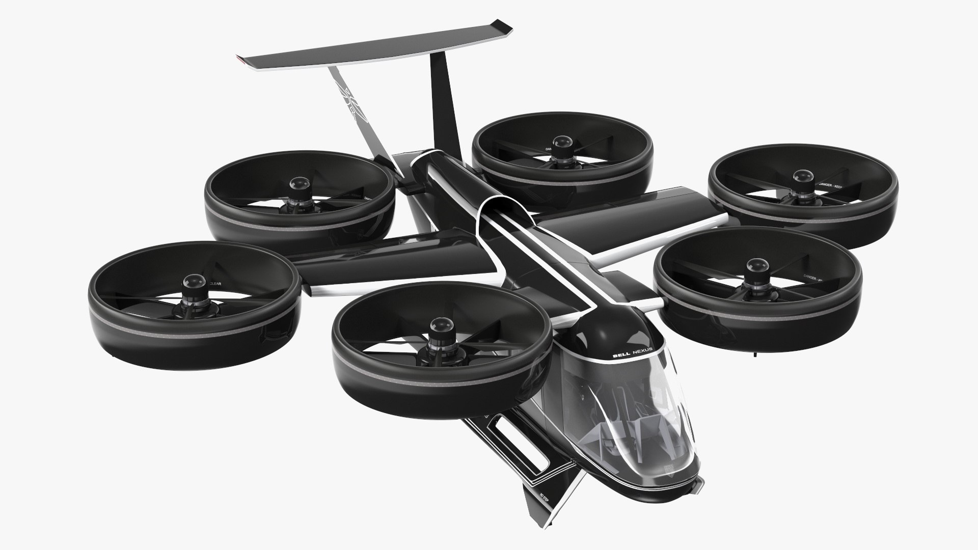 Flying Car Bell Nexus 6HX 3D model preview