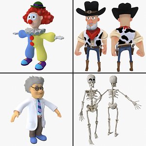 Rigged Cartoon Character Collection