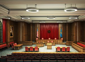 3D courtroom court room