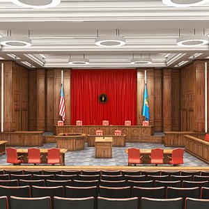 3D courtroom court room