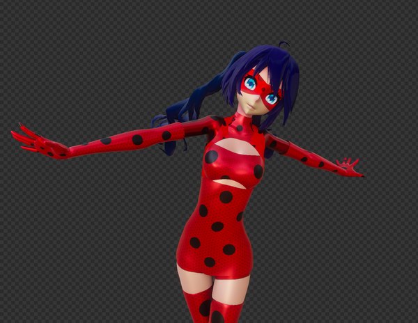 3D model MIRACULOUS LADYBUG - BUG NOIR animated rigged low-poly VR