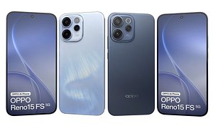 3D model OPPO Reno15 FS 5G Blue And Dark BLue