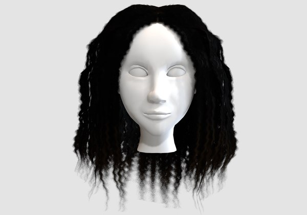 Long Curly Hairstyle - 3D Model by nickianimations