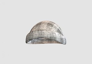 3D gray hat headgear model