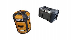 Sci-Fi Fuel Tank and Supply 3D