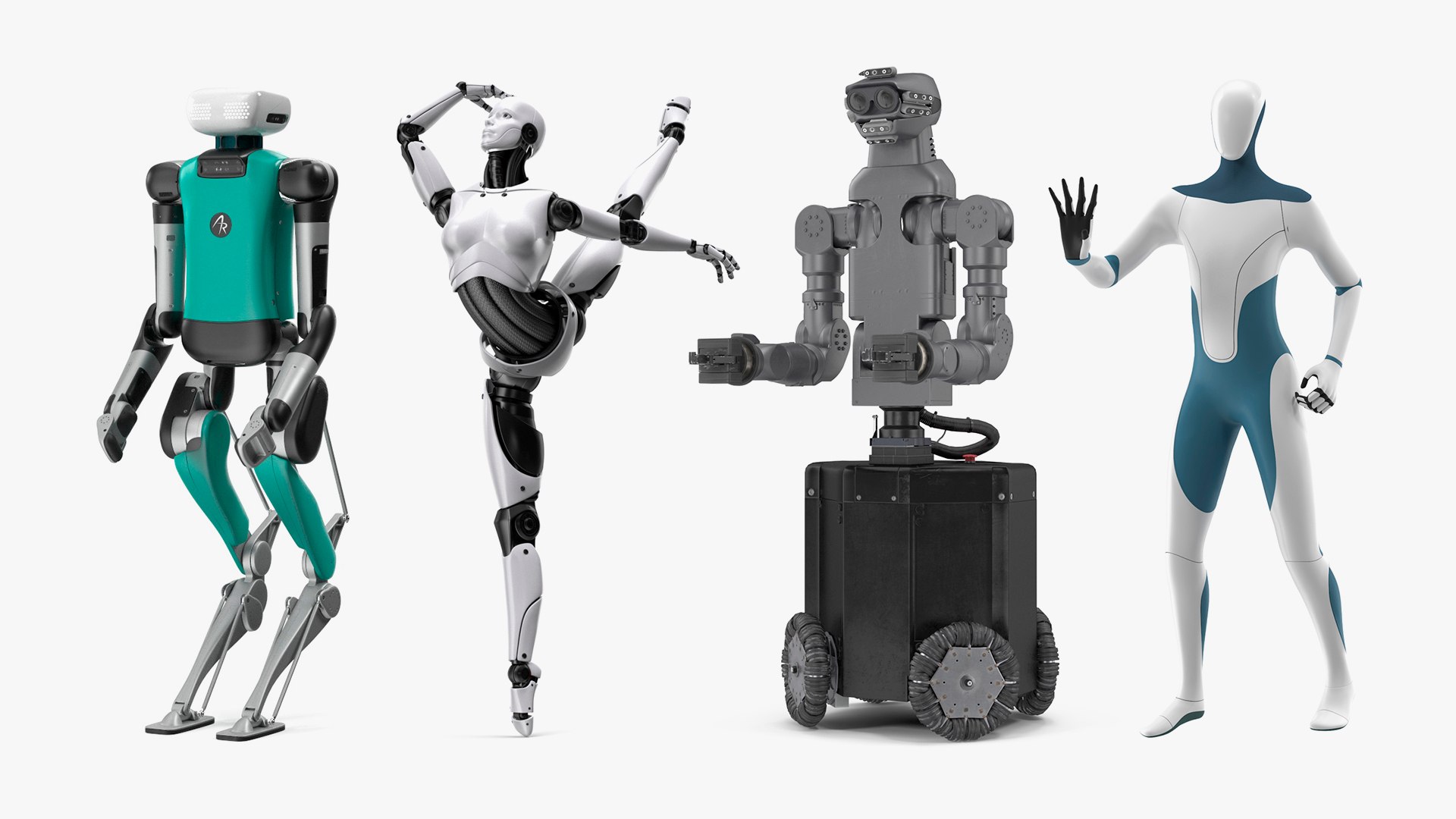 Rigged Robots Collection 10 for Maya 3D model preview