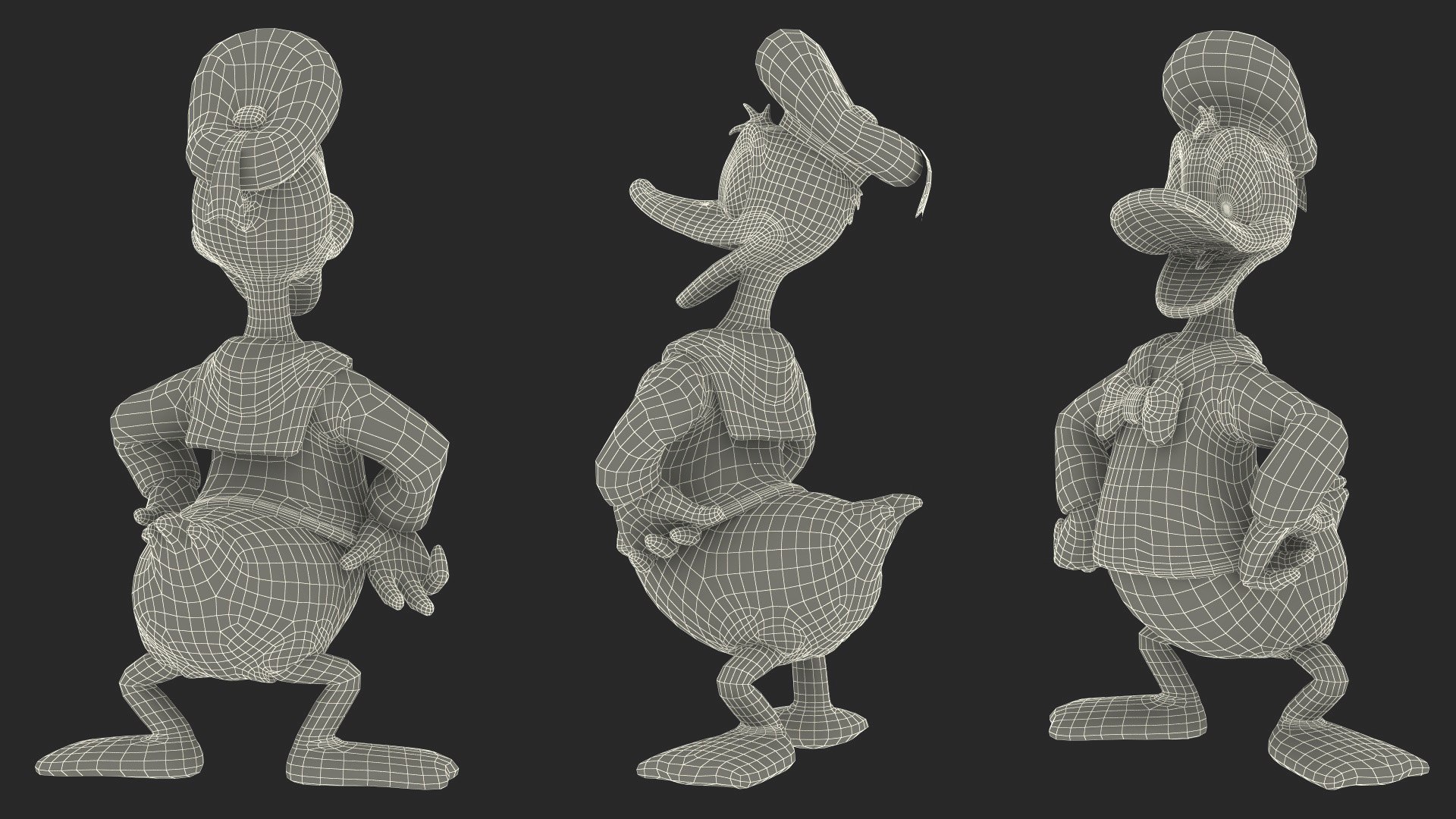 Standing Donald Duck Character 3D Model - TurboSquid 2111046