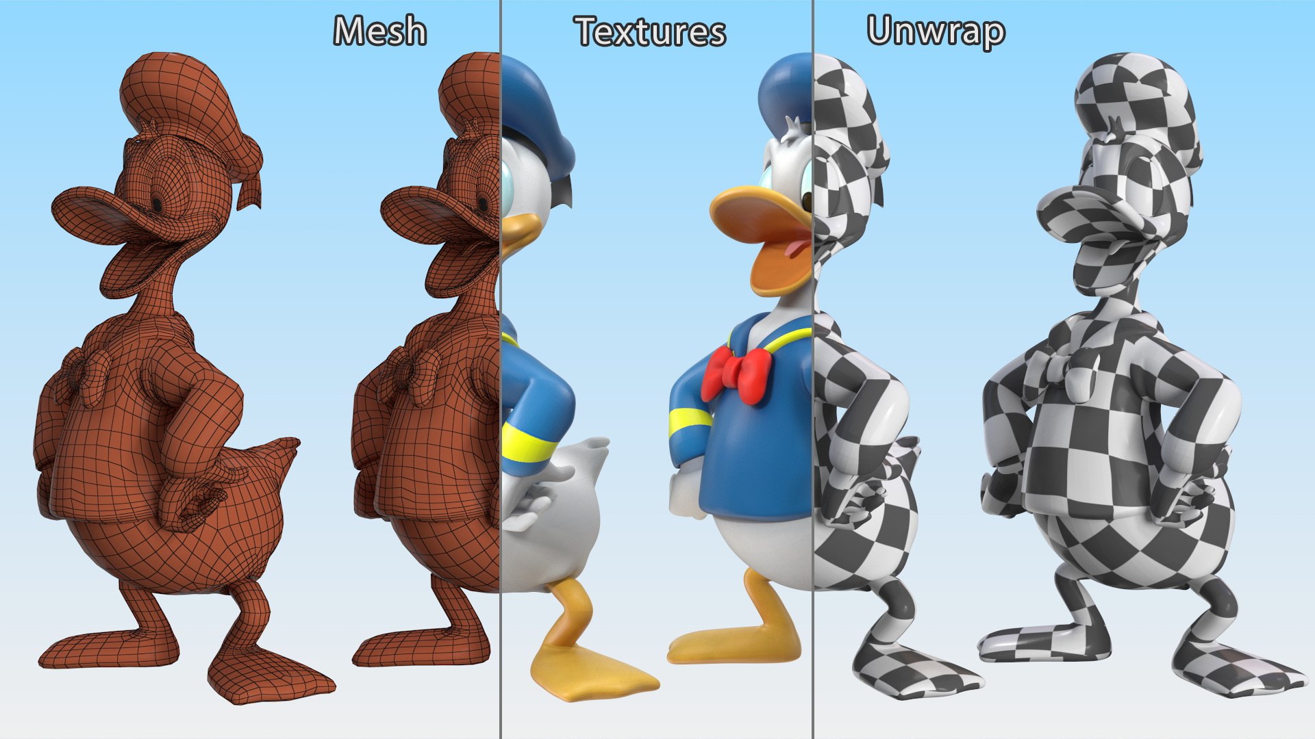 Standing Donald Duck Character 3D model https://p.turbosquid.com/ts-thumb/Ey/LWw53O/Va/standingdonaldduckcharacterc4dmodel013/jpg/1691834325/1920x1080/fit_q87/d49ac0a3cc5cc317379cdc8f1c13b8eeaf19db1f/standingdonaldduckcharacterc4dmodel013.jpg
