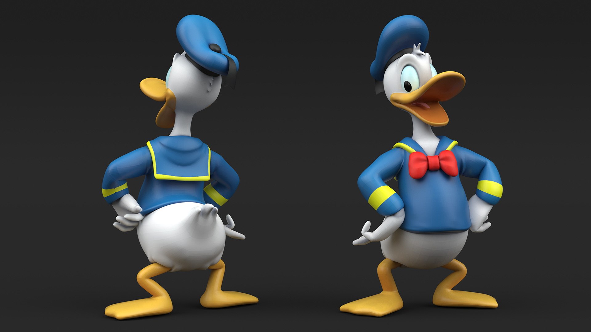 Standing Donald Duck Character 3D model https://p.turbosquid.com/ts-thumb/Ey/LWw53O/tS/standingdonaldduckcharacterc4dmodel008/jpg/1691834310/1920x1080/fit_q87/8be3980d7816da83b9a5bedd337796cf6c2779d1/standingdonaldduckcharacterc4dmodel008.jpg