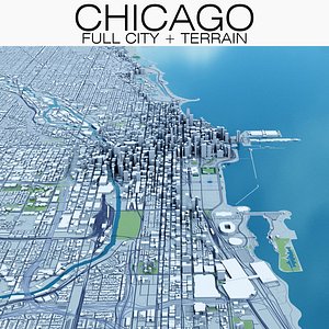 chicago terrain city 3D
