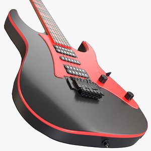 Electric Guitar in Custom Style 3D model