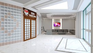 3D center hall lobby design