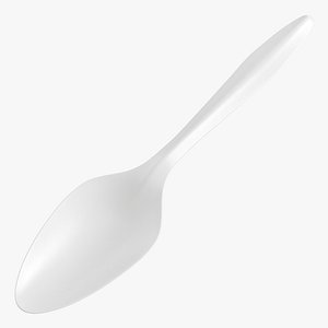 3d plastic spoon modeled