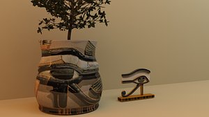 potted plant eye horus 3D model