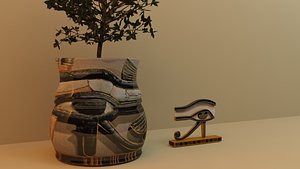Potted plant with Eye Of Horus