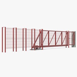 Welded Mesh Gates Red