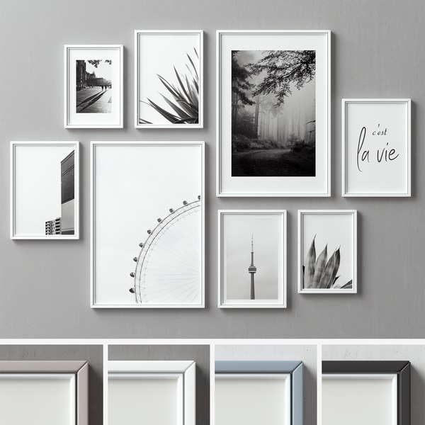3D frames set picture model - TurboSquid 1637924