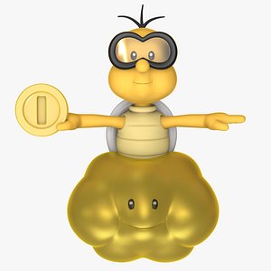 golden lakitu - super mario model