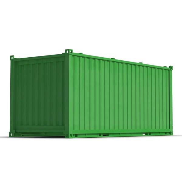 collapsible iso container green 3d max