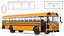 Blue Bird TX3 School Bus Rigged 3D model