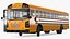 Blue Bird TX3 School Bus Rigged 3D model