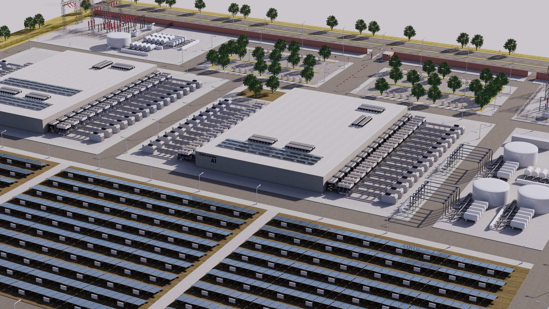 3D Model Google Data Center Building With Interior - TurboSquid 2113354