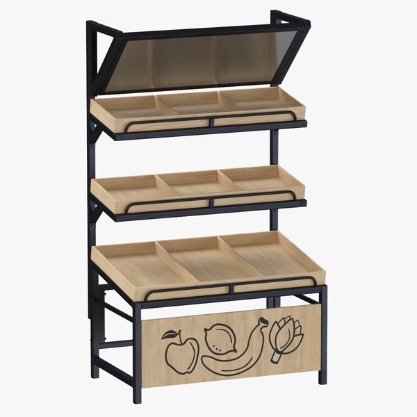 3D wooden fruit veggies display