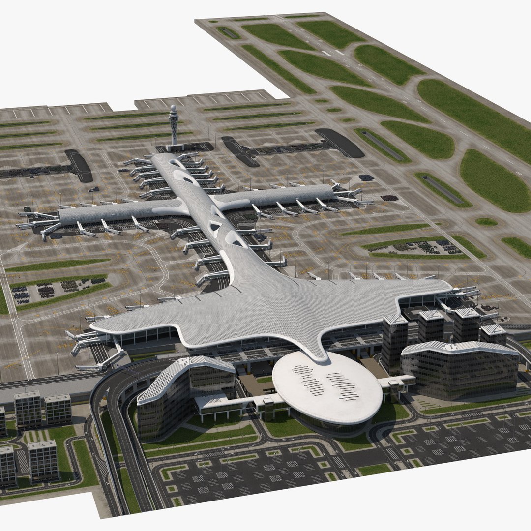 Airport Infrastructure 3D model preview