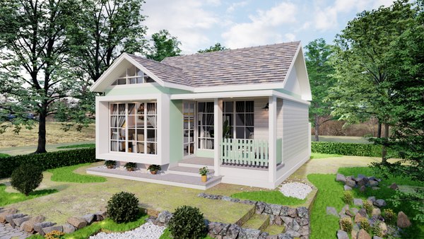 3D 3D Model house american classic style - TurboSquid 1856906