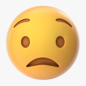 worried emoji 3D model