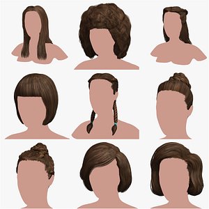 3D model hair 4