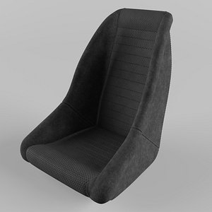 Retro Dune Buggy Suede Black Seat 3D model
