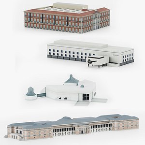 MUSEUM Lowpoly 3D Model Collection 3D